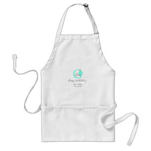 Green pumpkin fall birthday 21st grey pastel standard apron