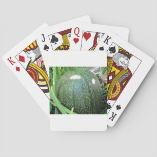 Green Pumpkin Playing Cards