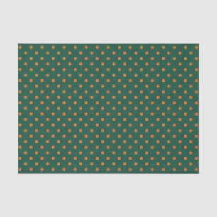 Green + Pumpkin Polka Dots (Large) Tissue Paper