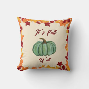 Green Pumpkin - Rustic Farmhouse Fall Decor Cushion