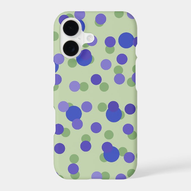 green purple and blue dots iPhone case (Back)