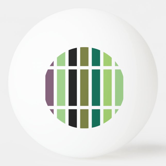 Green Purple Black Hues Ping Pong Ball (Front)