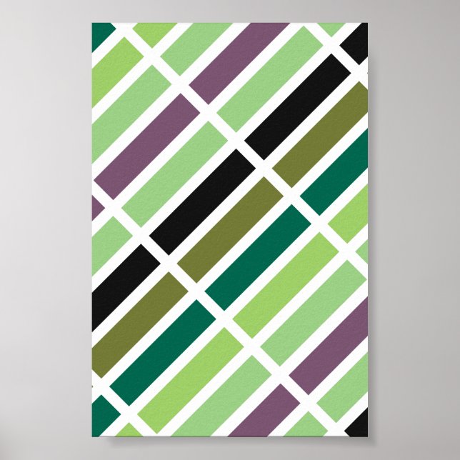 Green Purple Black Hues Poster (Front)