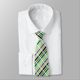 Green Purple Black Hues Tie