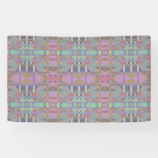 Green Purple Pink Geometric Banner (Horizontal)