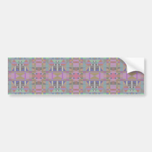 Green Purple Pink Geometric Bumper Sticker