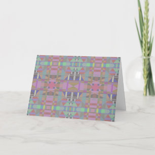 Green Purple Pink Geometric Card