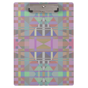 Green Purple Pink Geometric Clipboard
