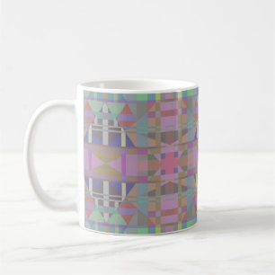 Green Purple Pink Geometric Coffee Mug
