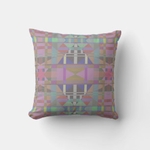 Green Purple Pink Geometric Cushion