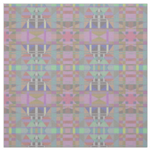 Green Purple Pink Geometric Fabric