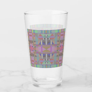 Green Purple Pink Geometric Glass