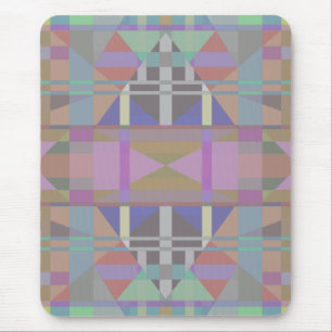 Green Purple Pink Geometric Mouse Mat