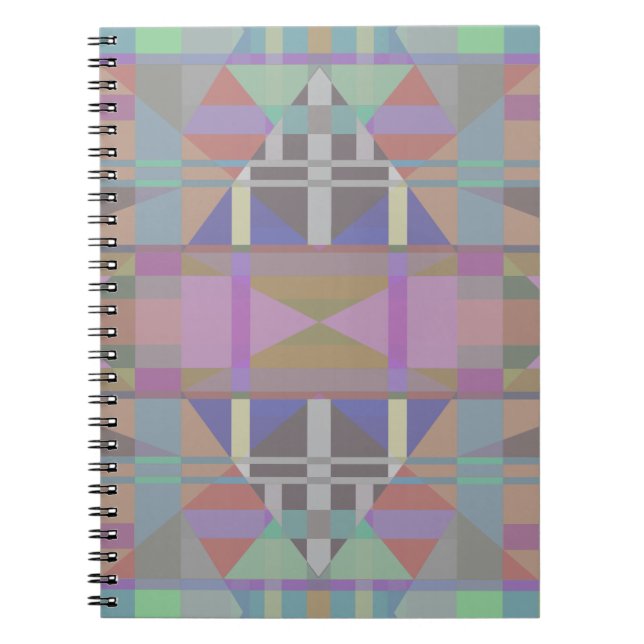 Green Purple Pink Geometric Notebook (Front)
