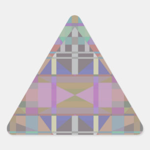 Green Purple Pink Geometric Triangle Sticker