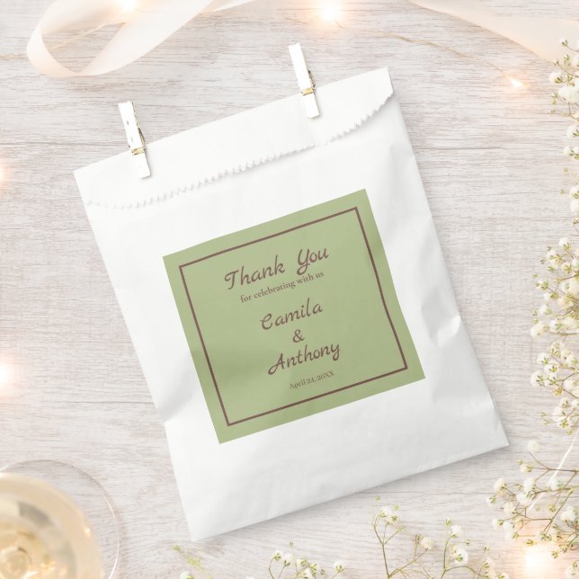 Green Purple Retro Y2K Funky Hippie Flower Pattern Favour Bags (Clipped)