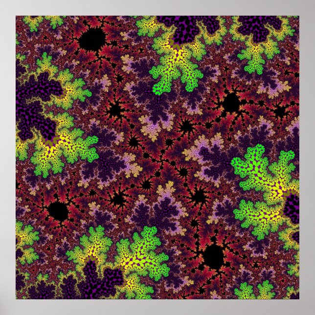 Green Purple Speckle Poster (Front)