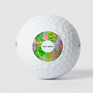 Green purple texture golf balls