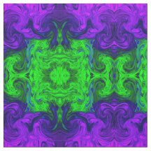 Green purple textured abstract print fabric