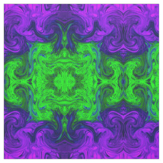 Green purple textured abstract print fabric