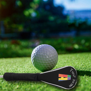 Green purple yellow red Monogram Initial  A Golf Head Cover