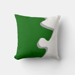 Green Puzzle Piece Pillows