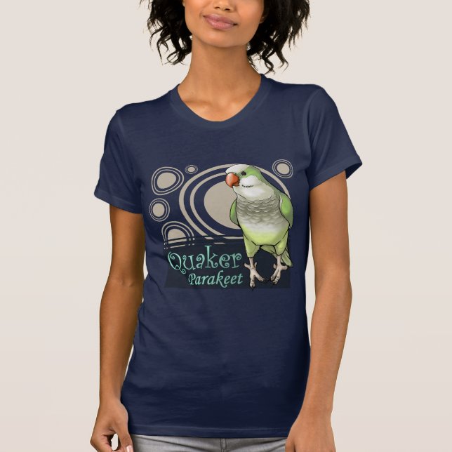 Green Quaker Parakeet T-Shirt (Front)