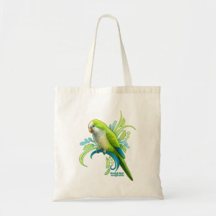 Green Quaker Parrot Tote Bag