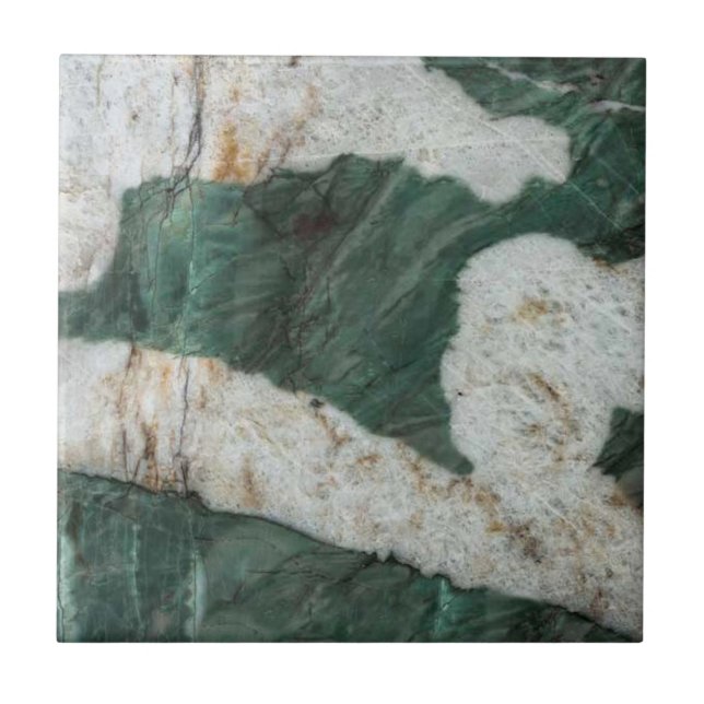 Green Quartzite Crystal Gemstone Print Tile (Front)