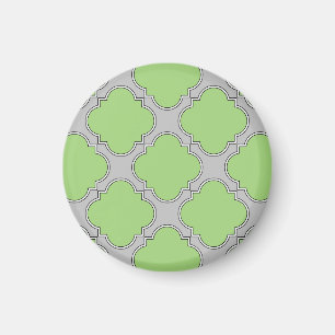 Green Quatrefoil Magnet