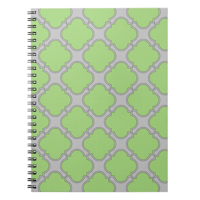 Green Quatrefoil Notebook (Front)