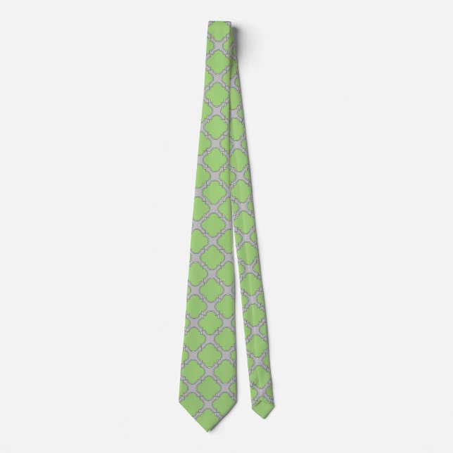 Green Quatrefoil Tie (Front)