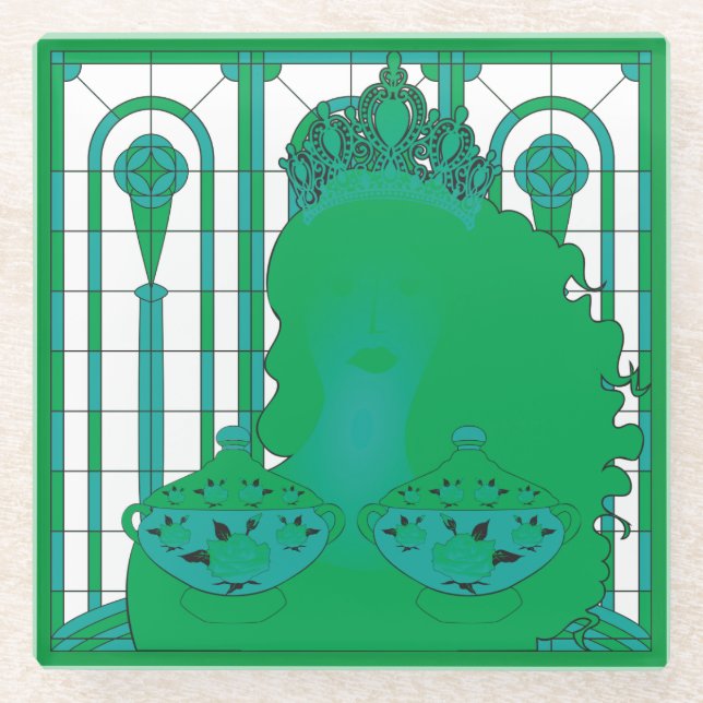 Green Queen Coaster (Front)
