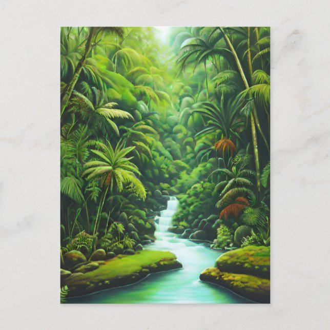 Green rain forest postcard (Front)