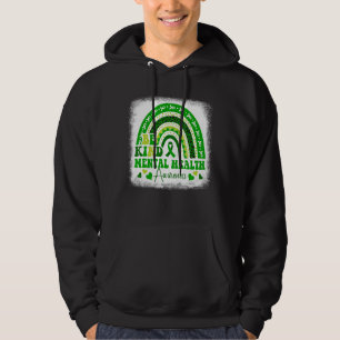 Green Rainbow Be Kind To Your Mind Mental Health Hoodie
