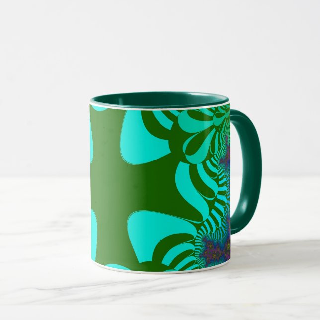 Green Rainbow Cross Mug (Front Right)