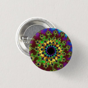 Green Rainbow Eye 3 Cm Round Badge