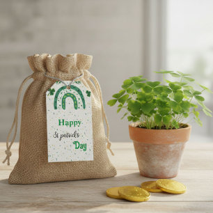 Green rainbow Happy st patrick's day Gift Tags