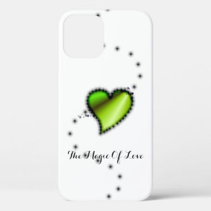 Green Rainbow Heart with Stars , The Magic Of Love iPhone 12 Case