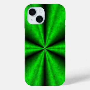 Green Rainbow in Elephant Skin Leather Optik iPhone 15 Case
