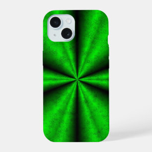 Green Rainbow in Elephant Skin Leather Optik iPhone 15 Case