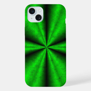 Green Rainbow in Elephant Skin Leather Optik iPhone 15 Plus Case