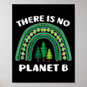 Green Rainbow Trees There Is No Planet B Earth Day Poster