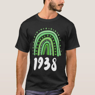 Green Rainbow Year Of Birth 1938 Birthday T-Shirt
