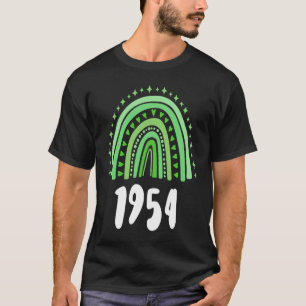 Green Rainbow Year Of Birth 1954 Birthday T-Shirt