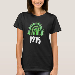 Green Rainbow Year Of Birth 1975 Birthday T-Shirt