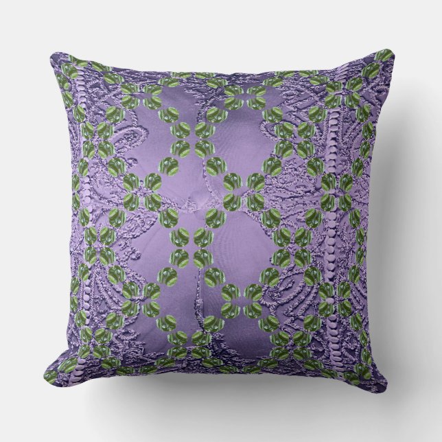 Green Raindrops  Cushion (Front)