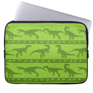 Green Raptor Pattern Laptop Sleeve