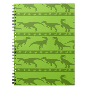 Green Raptor Pattern Notebook