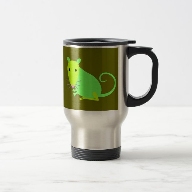 Green Rat Travel Mug (Right)